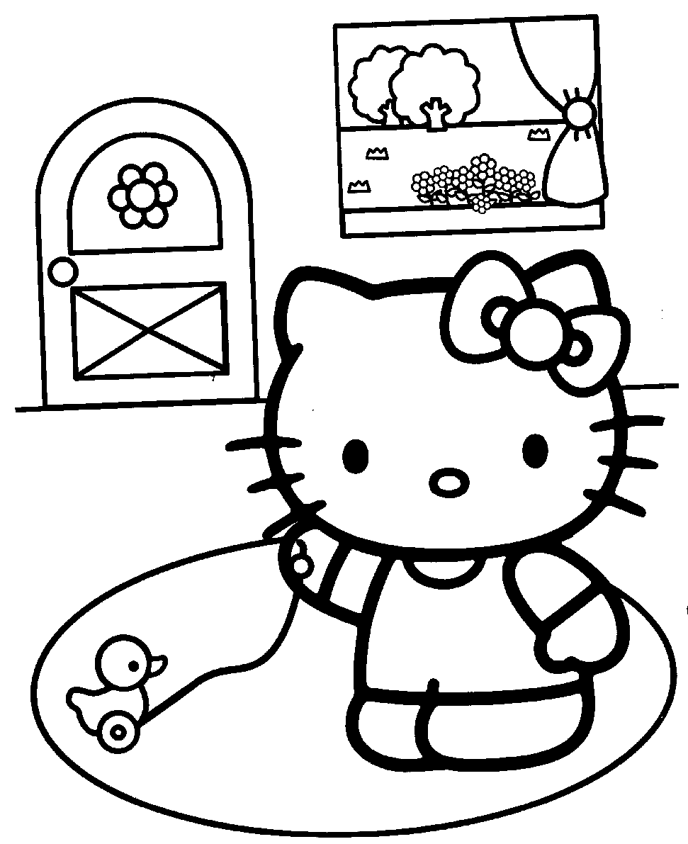 Bộ sưu tập tranh tô màu Hello Kitty xinh đẹp