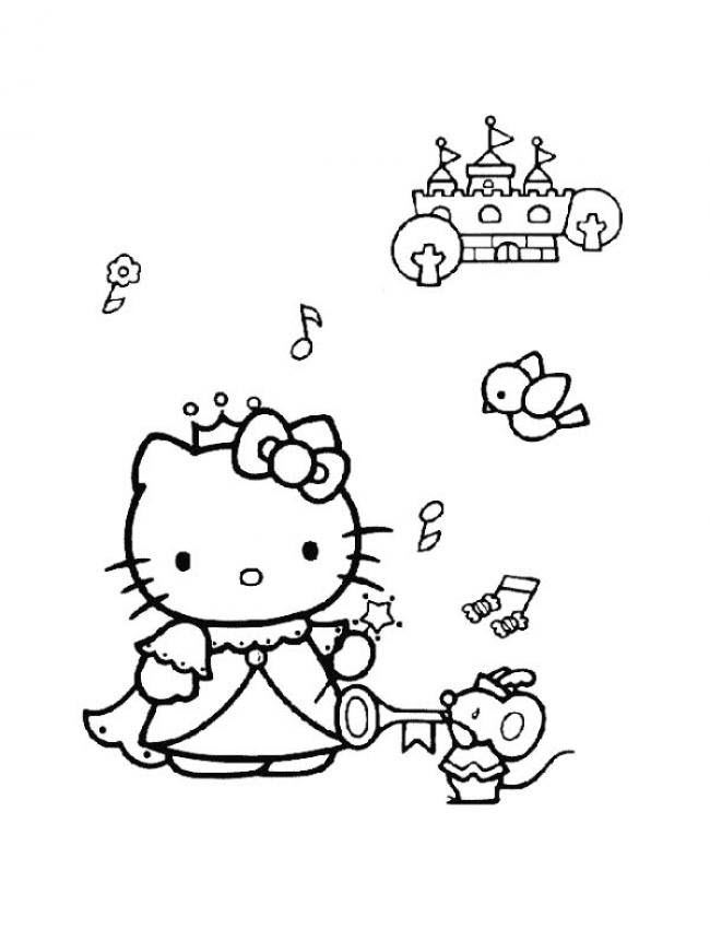 Bộ sưu tập tranh tô màu Hello Kitty xinh đẹp